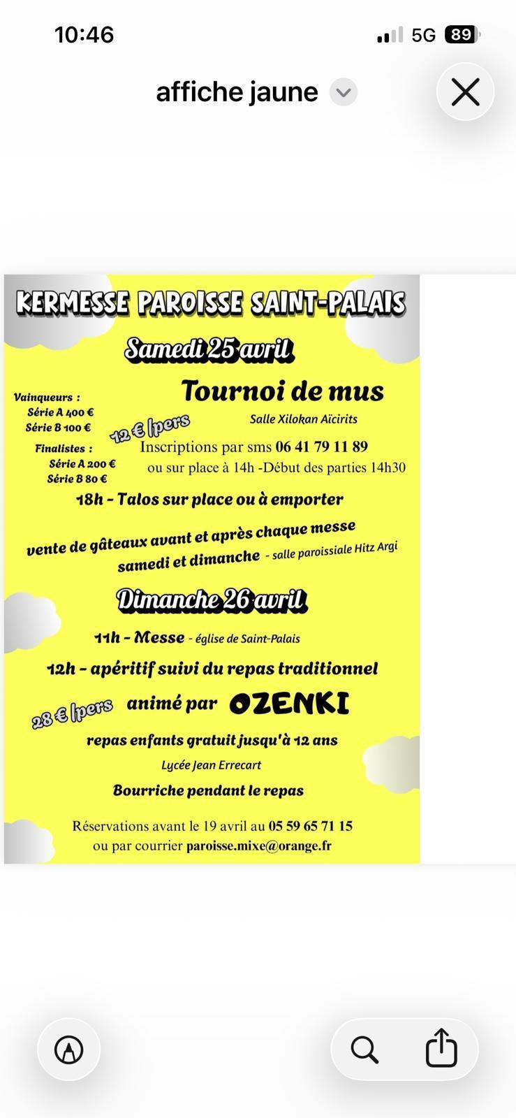 Affiche kermesse 2026